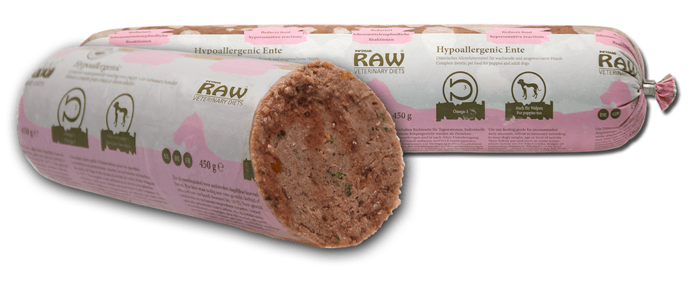 Raw Veterinary Diet 'Hypoallergenic Ente' 10x450g