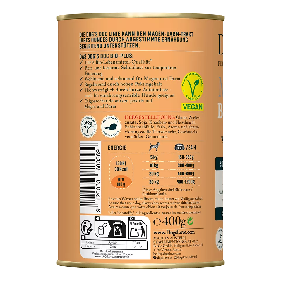 Dog's Love MOROSCHE Karottensuppe Suppe Hunde Schonkost