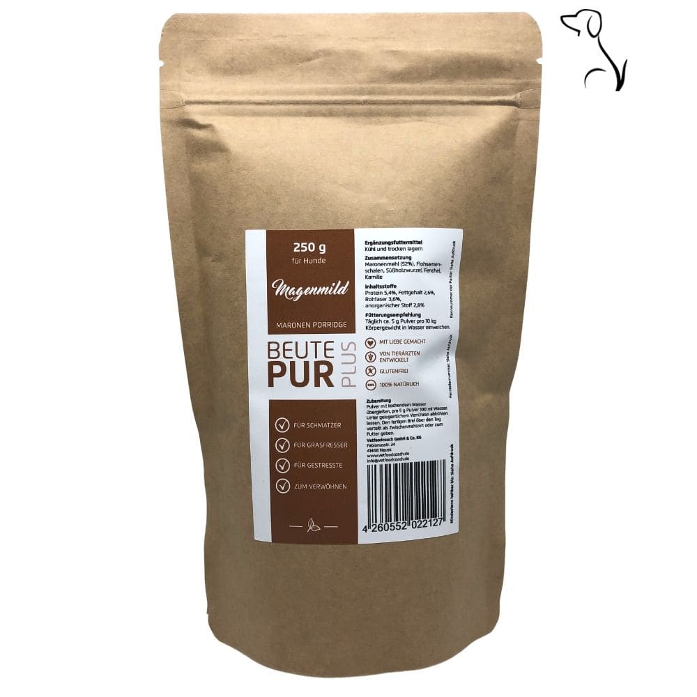 Magenmild Maronenporridge Beutepur für Hunde